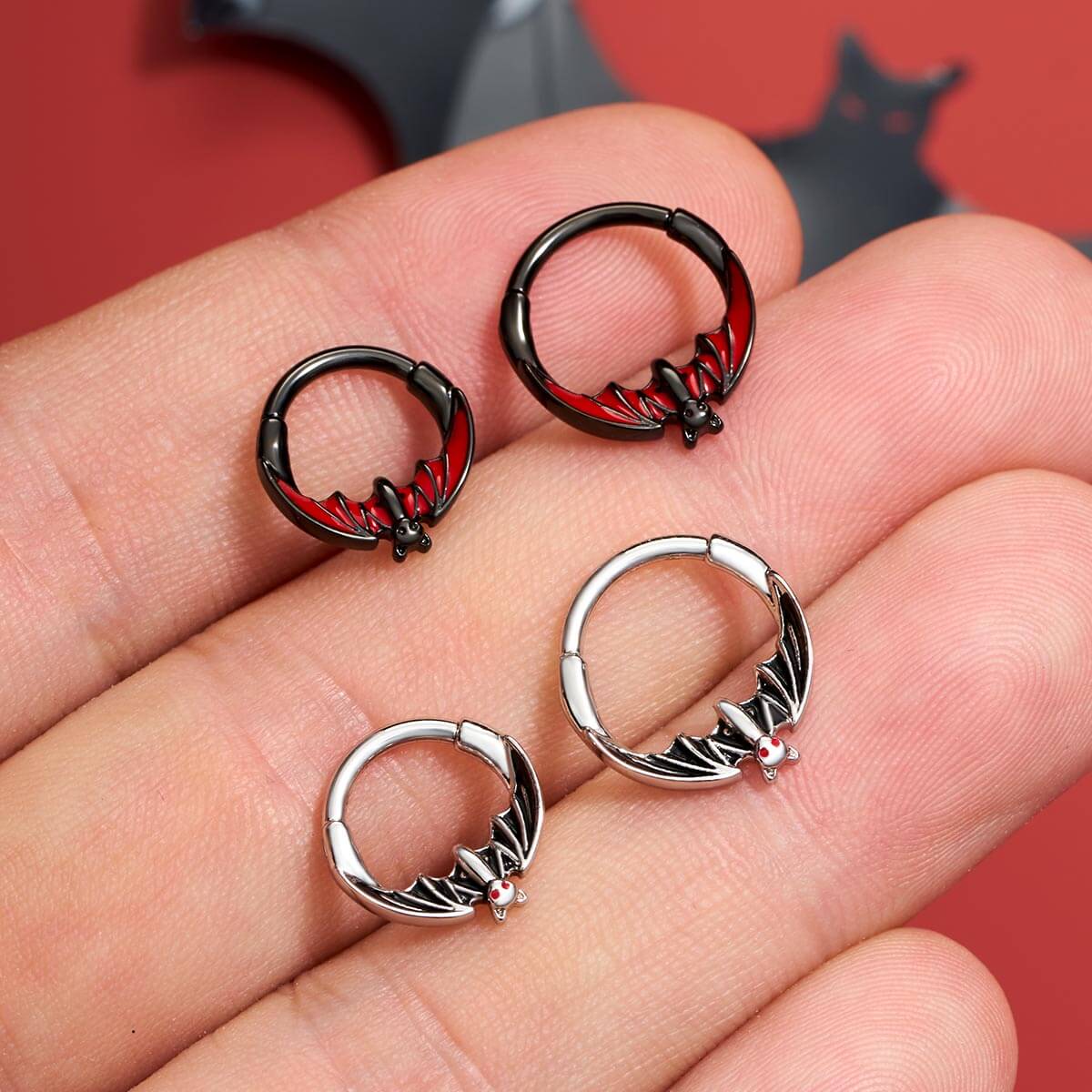 oufer bat spooky septum ring