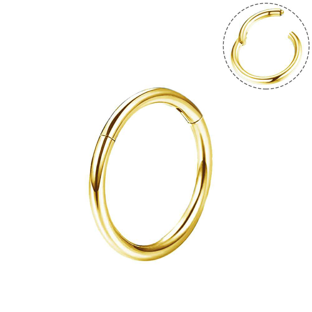 gold cartilage piercing hoops