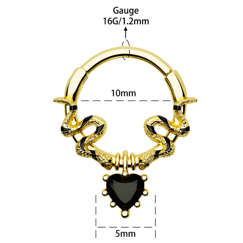 10mm snake septum jewelry