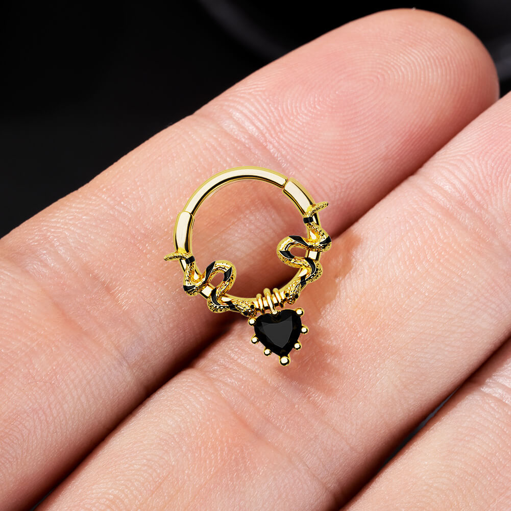 halloween snake septum jewelry