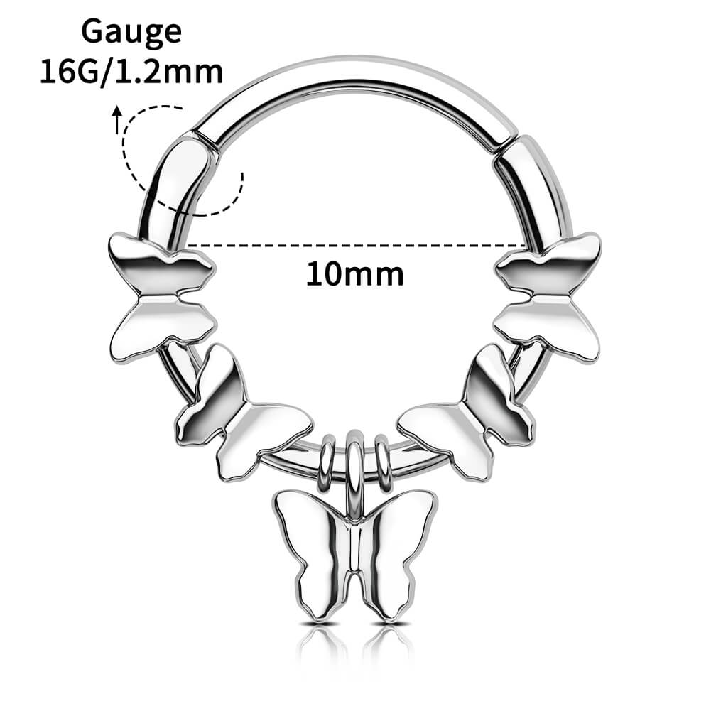 10mm butterfly septum ring