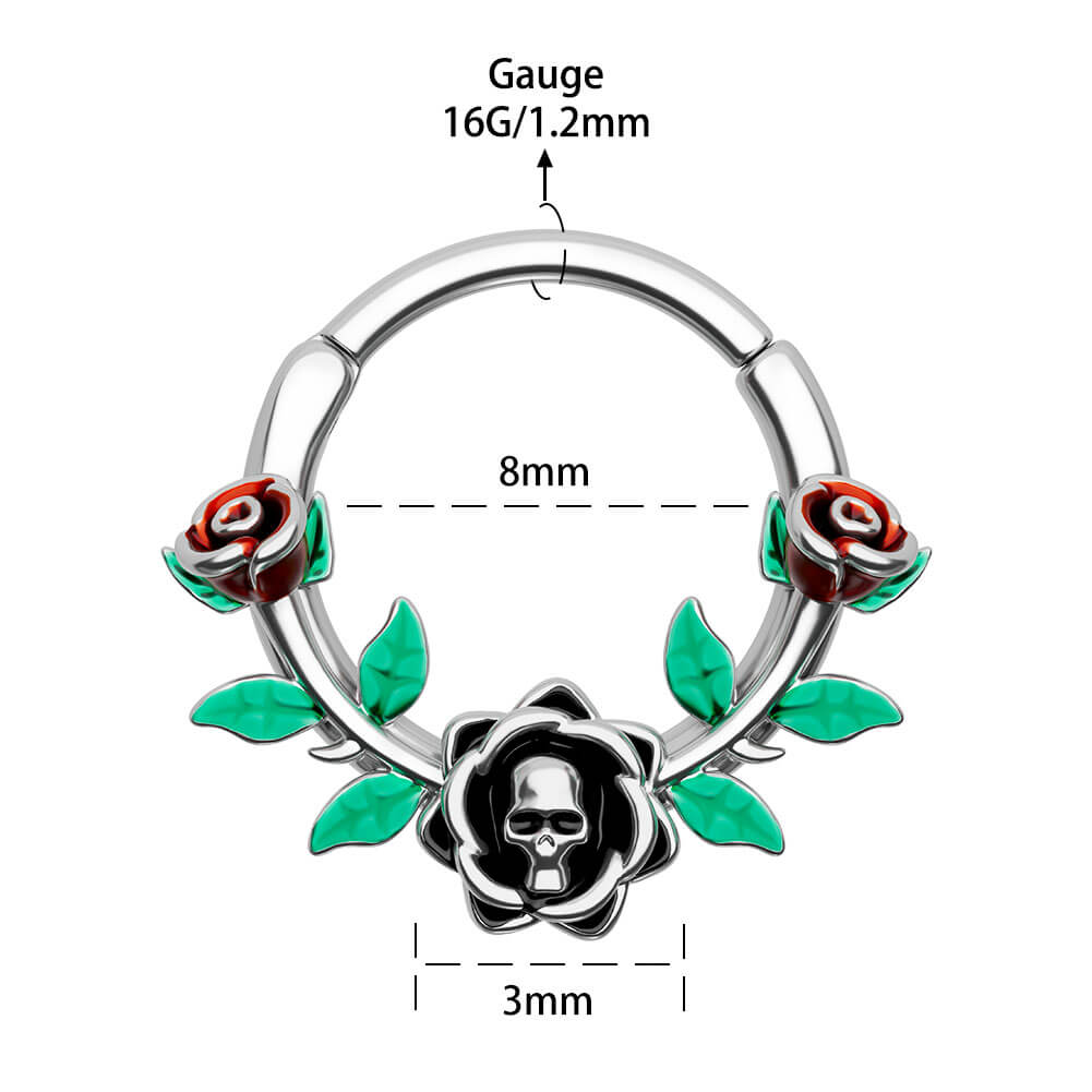 8mm skull septum ring