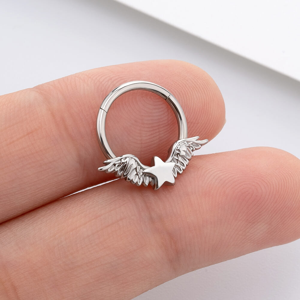 oufer body jewelry star septum ring