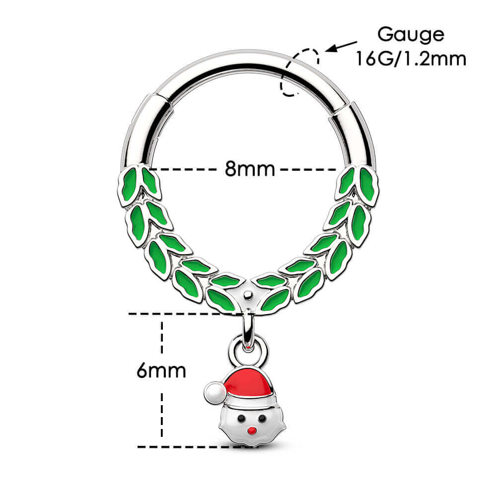 16g christmas septum jewelry