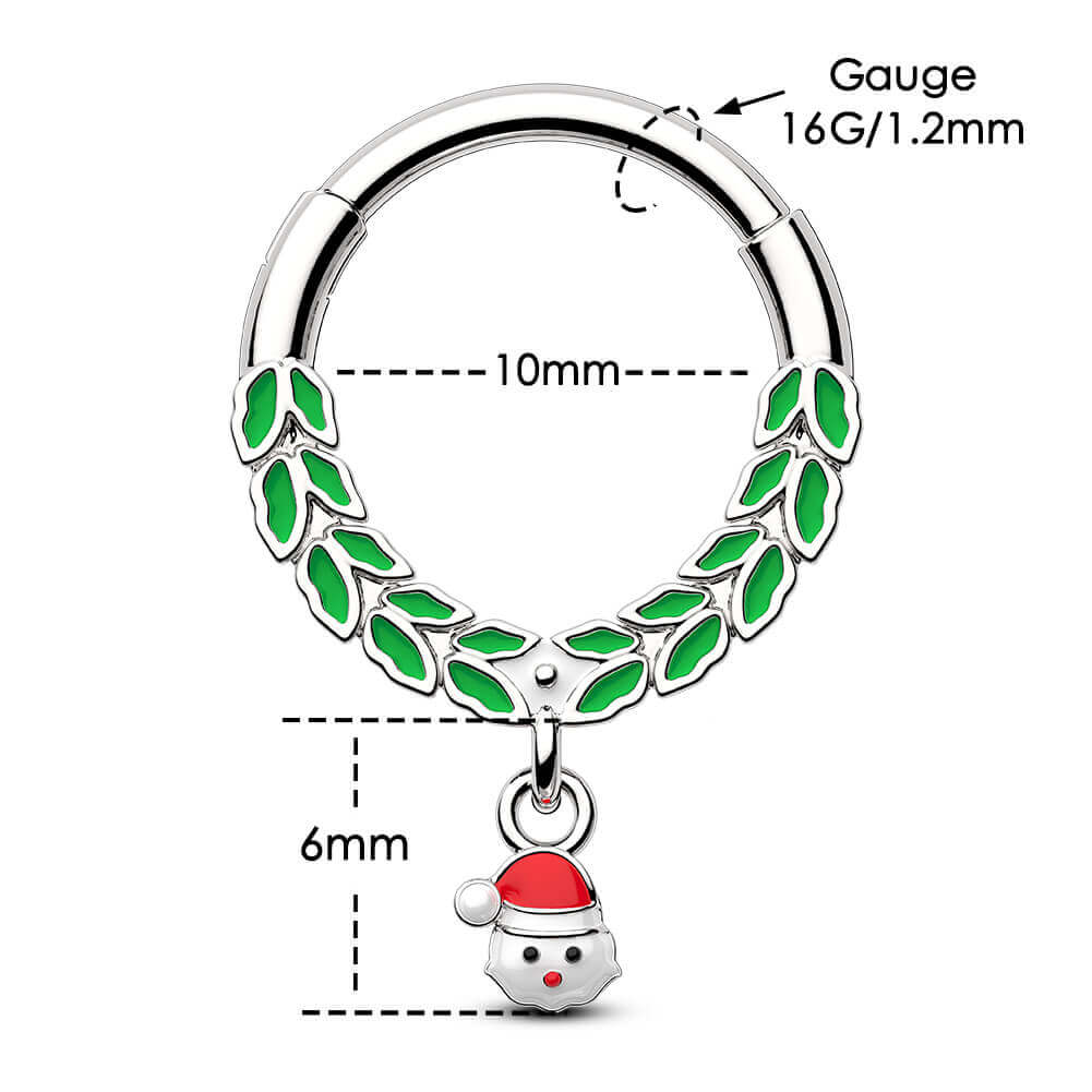 10mm christmas septum jewelry