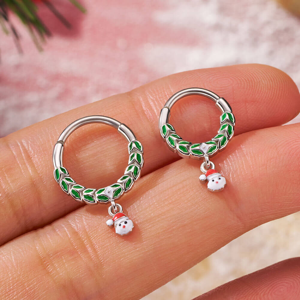 dangle christmas septum jewelry