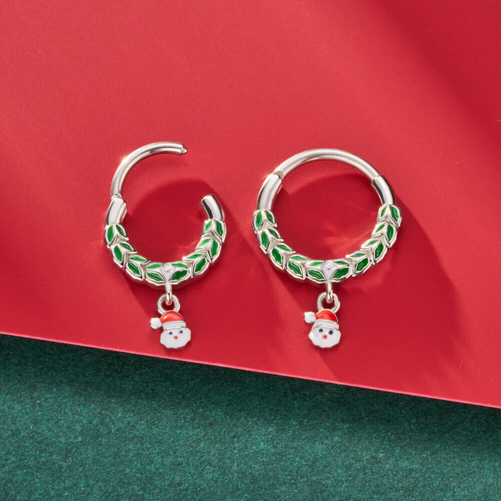 hinged christmas septum jewelry