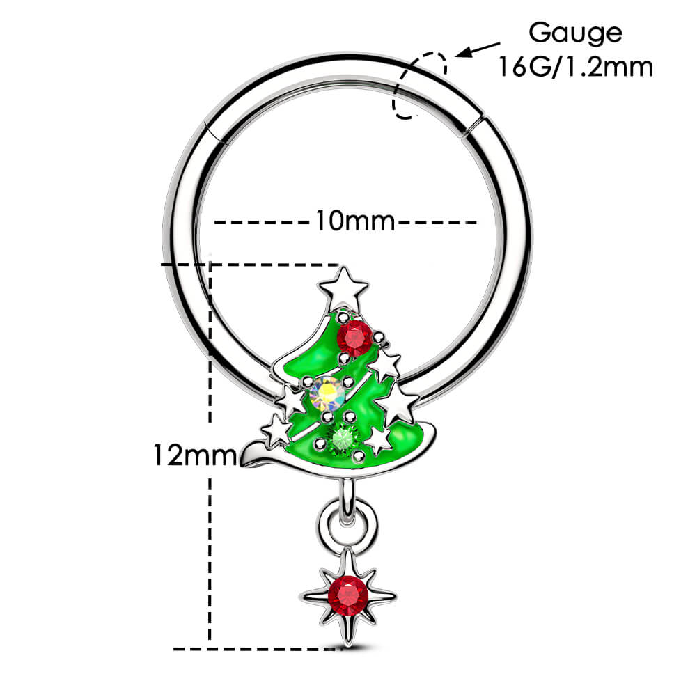 16g christmas themed septum jewelry