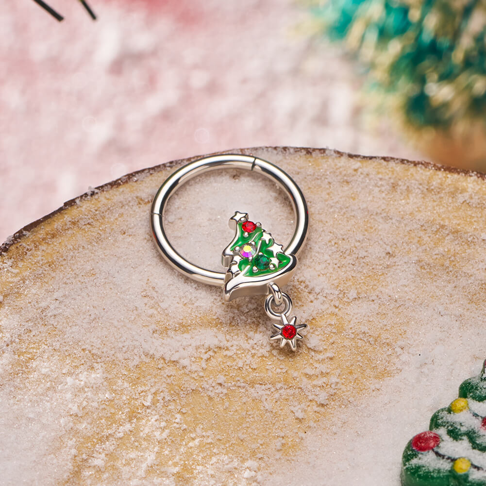 oufer christmas themed septum jewelry