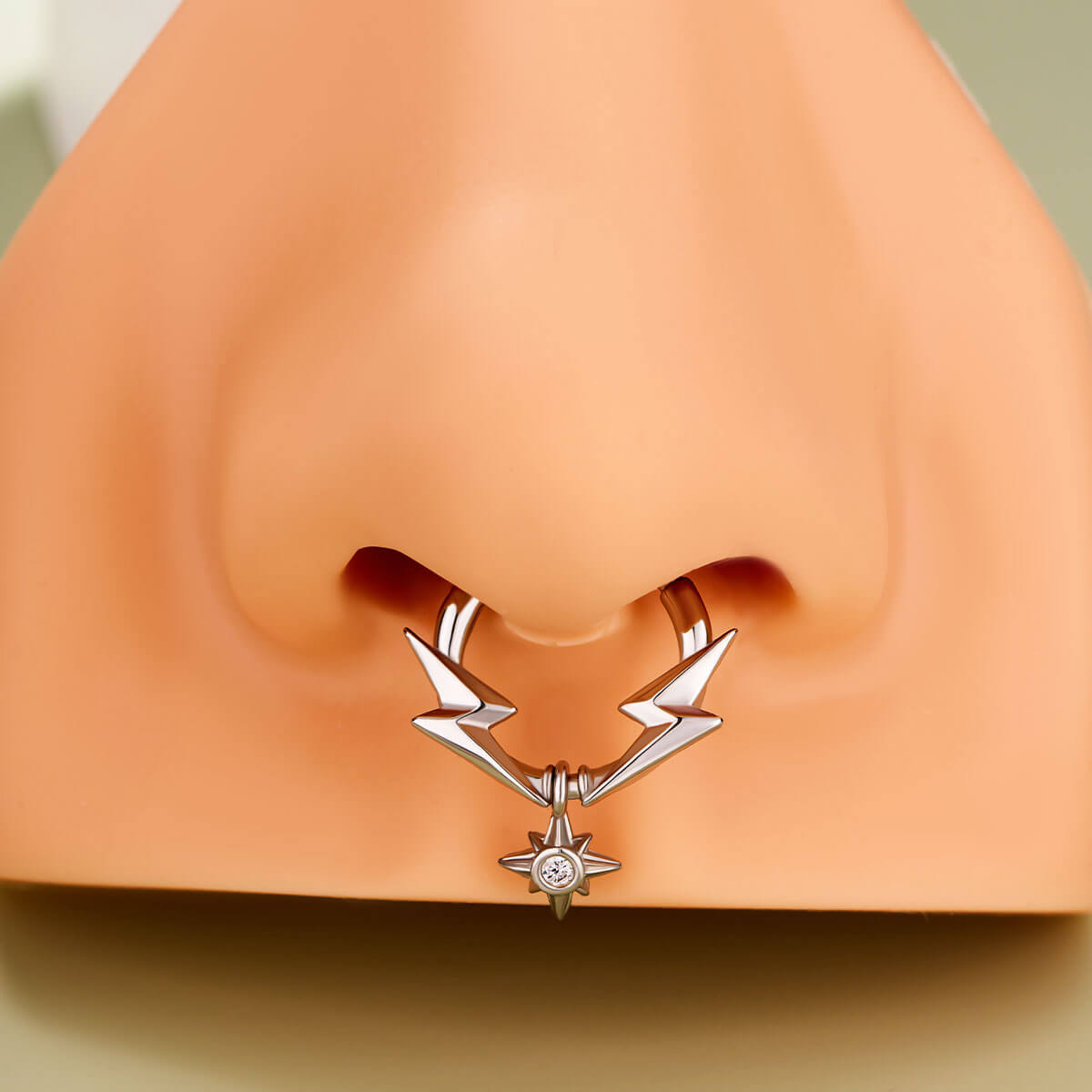 lightning bolt septum ring 