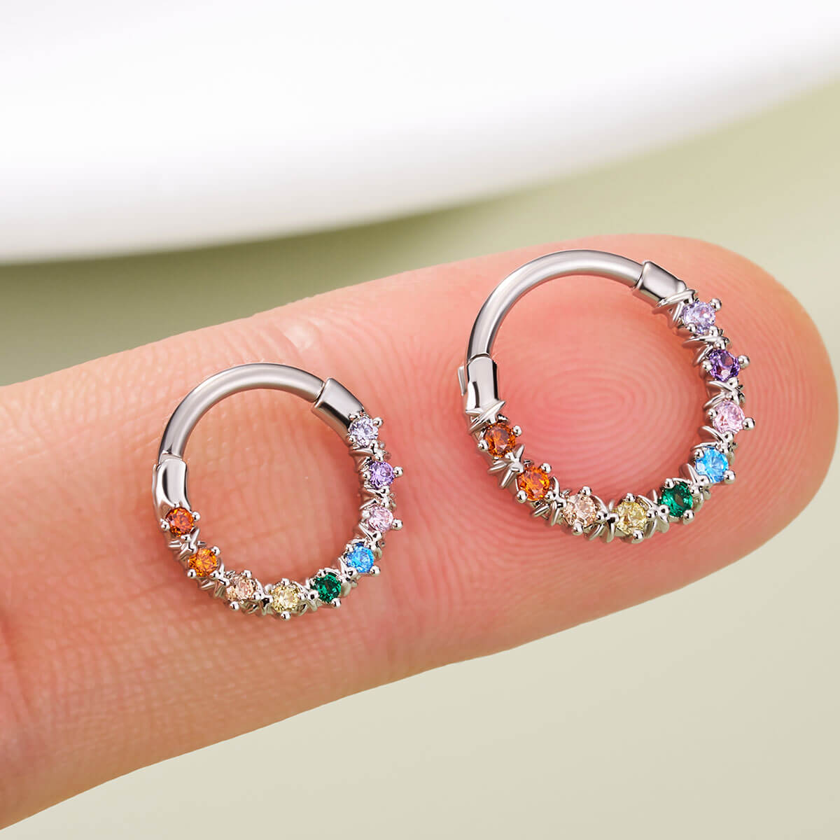 stainless steel pretty septum rings