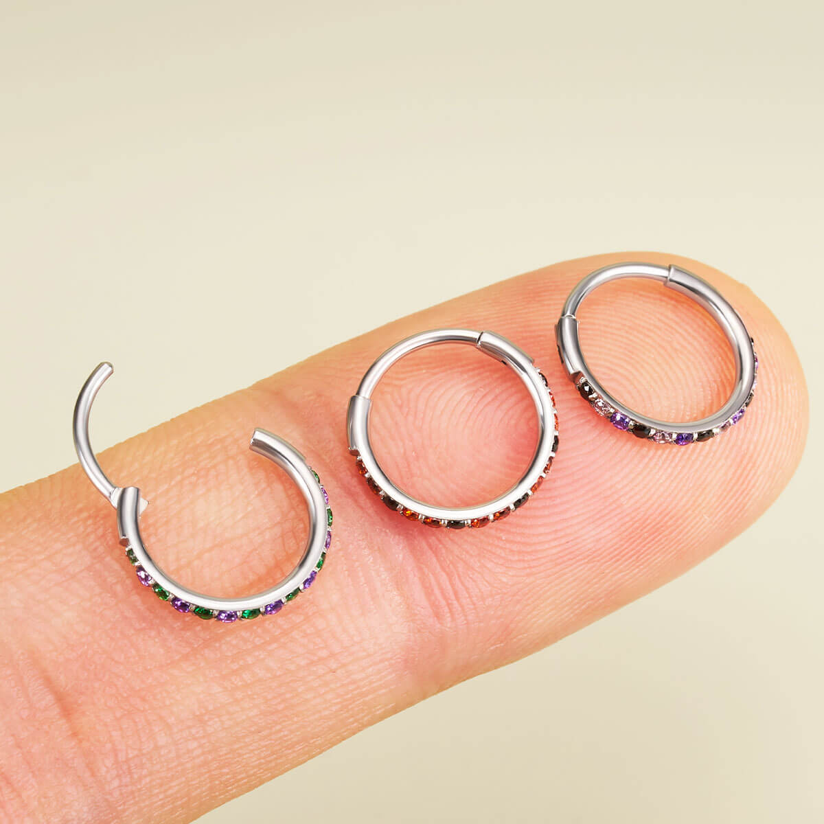 segment small hoop nose ring