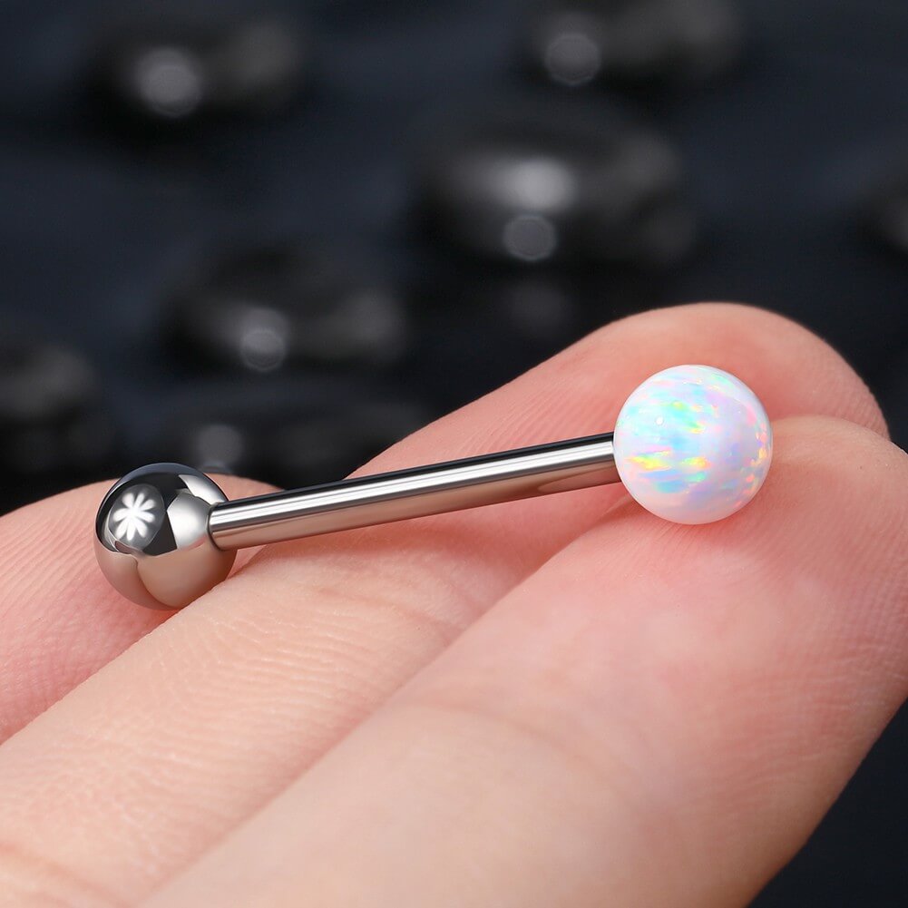 titanium internally threaded tongue ring