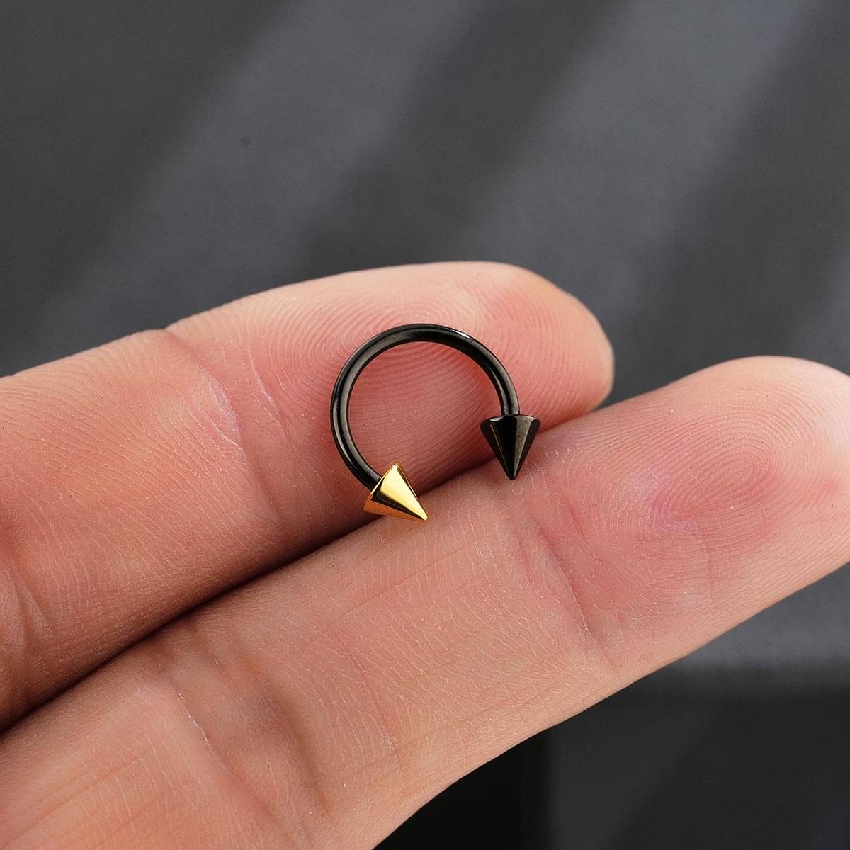 spike black septum ring