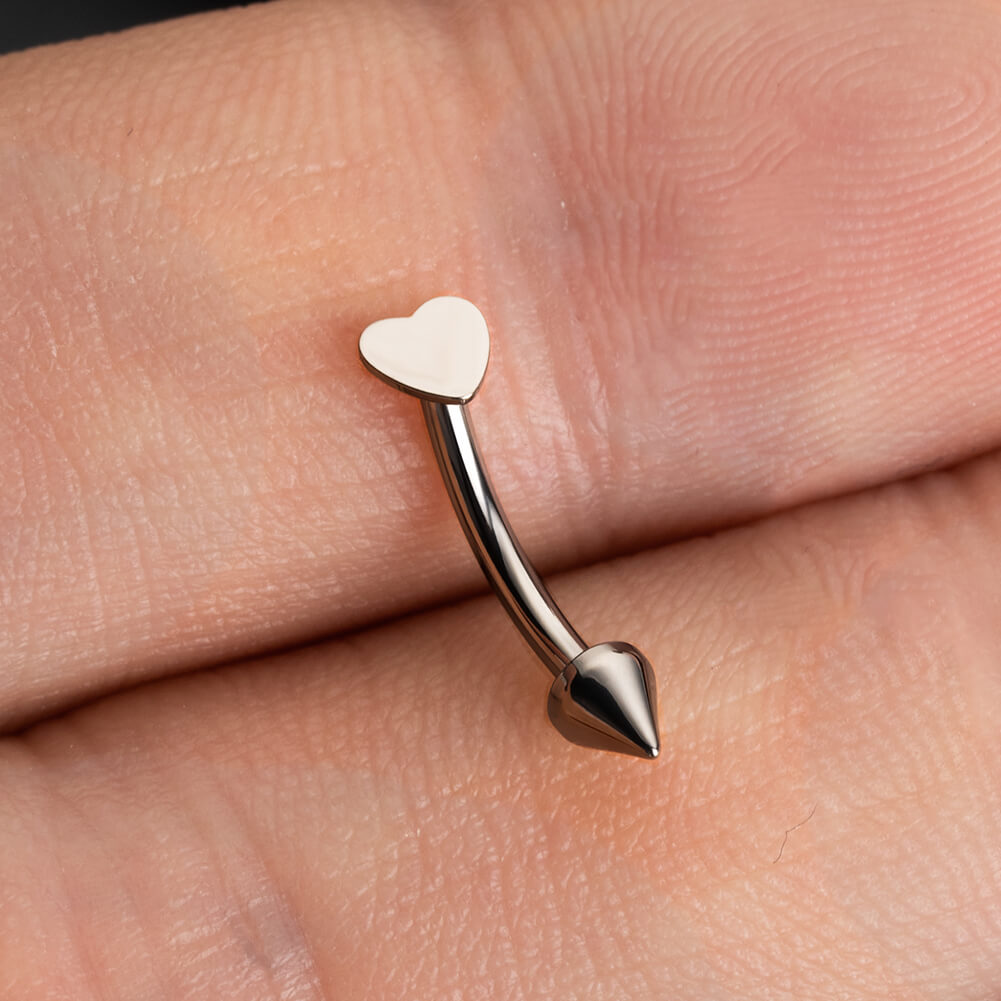 titanium spike eyebrow piercing