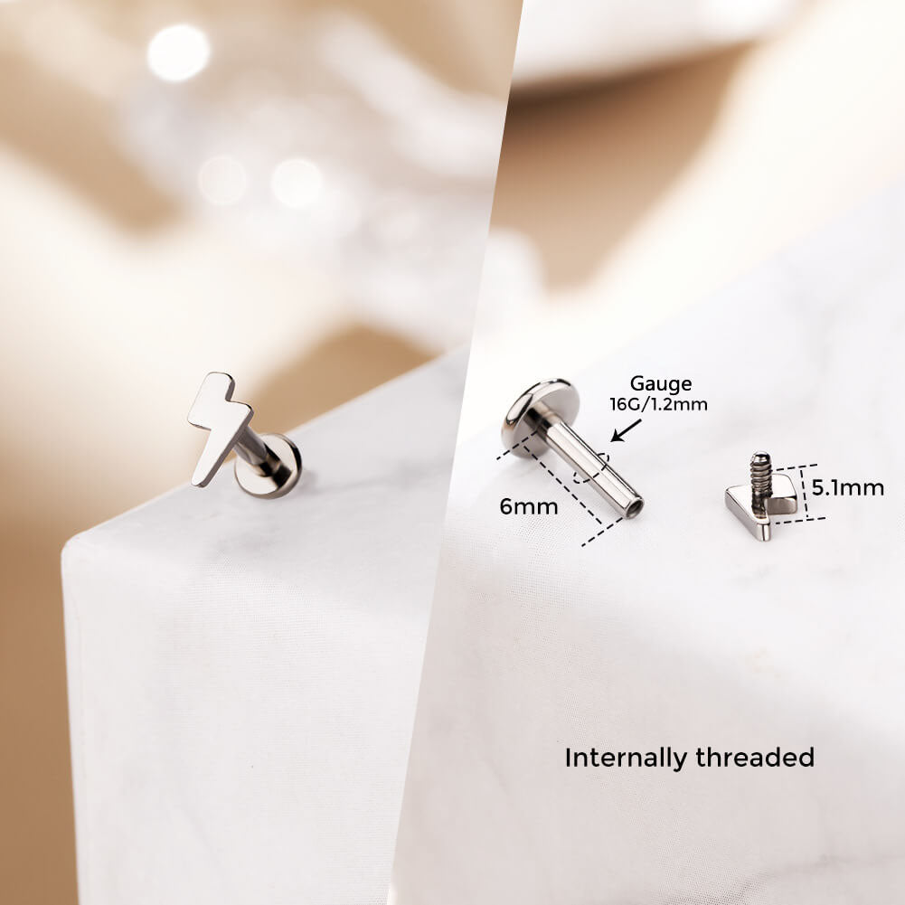 lightning bolt cartilage earrings