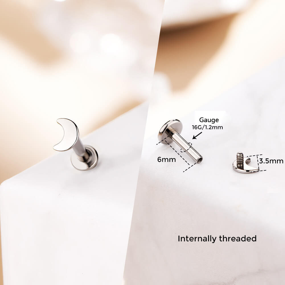 moon cartilage earrings