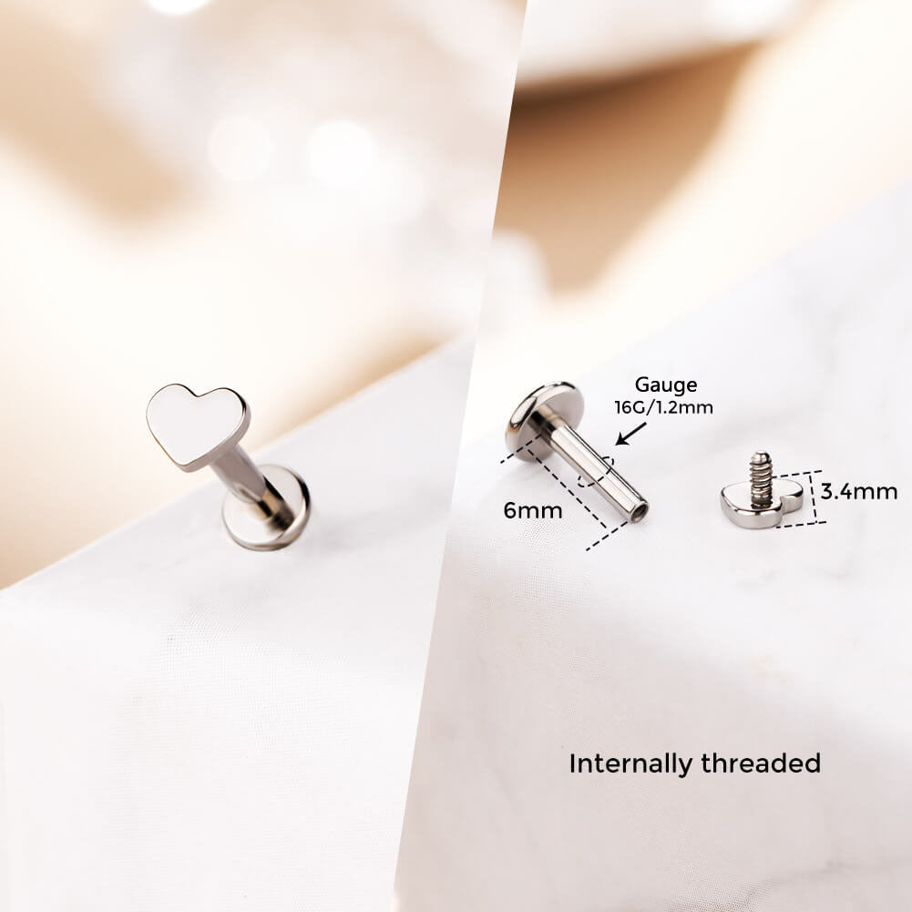 heart cartilage earrings