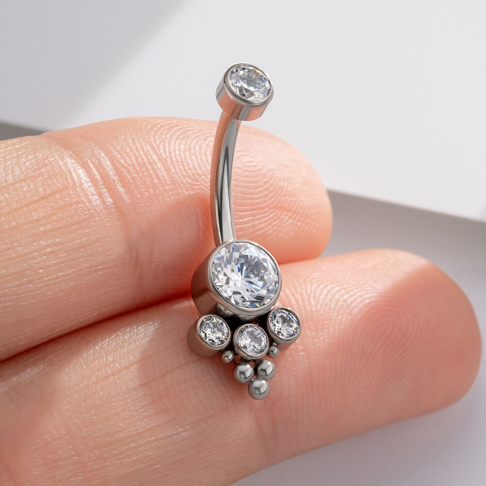 internally threaded titanium belly rings