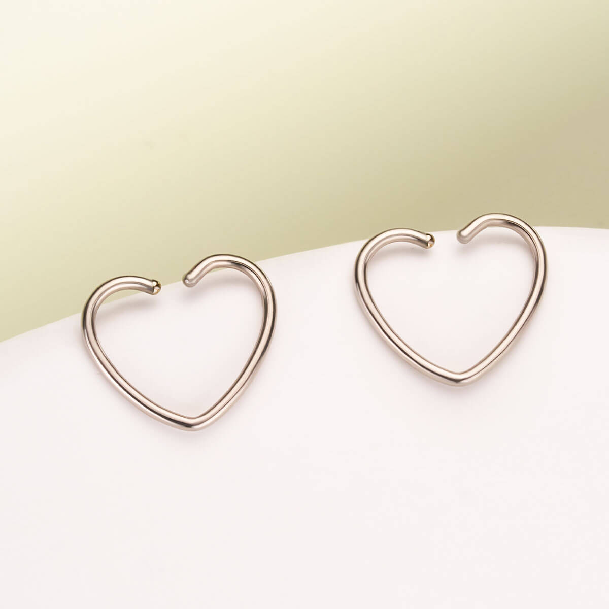 titanium heart nose ring