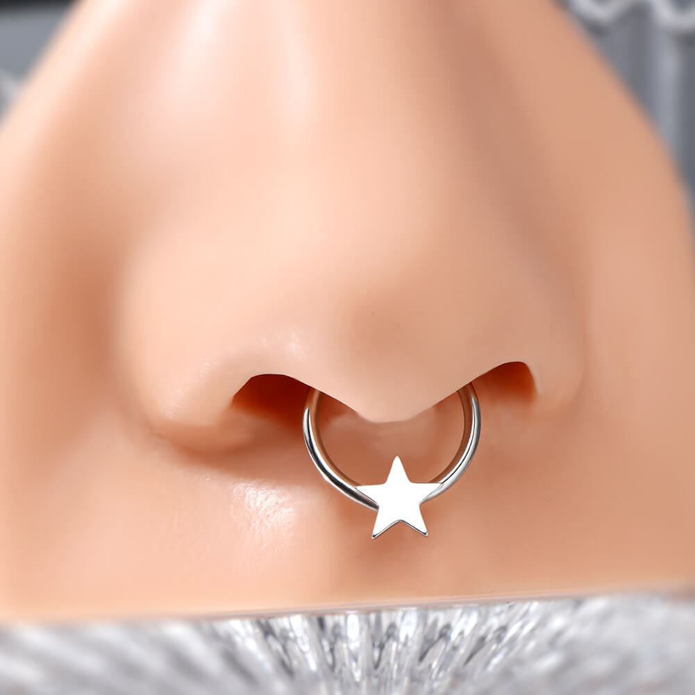 pentagram septum piercing