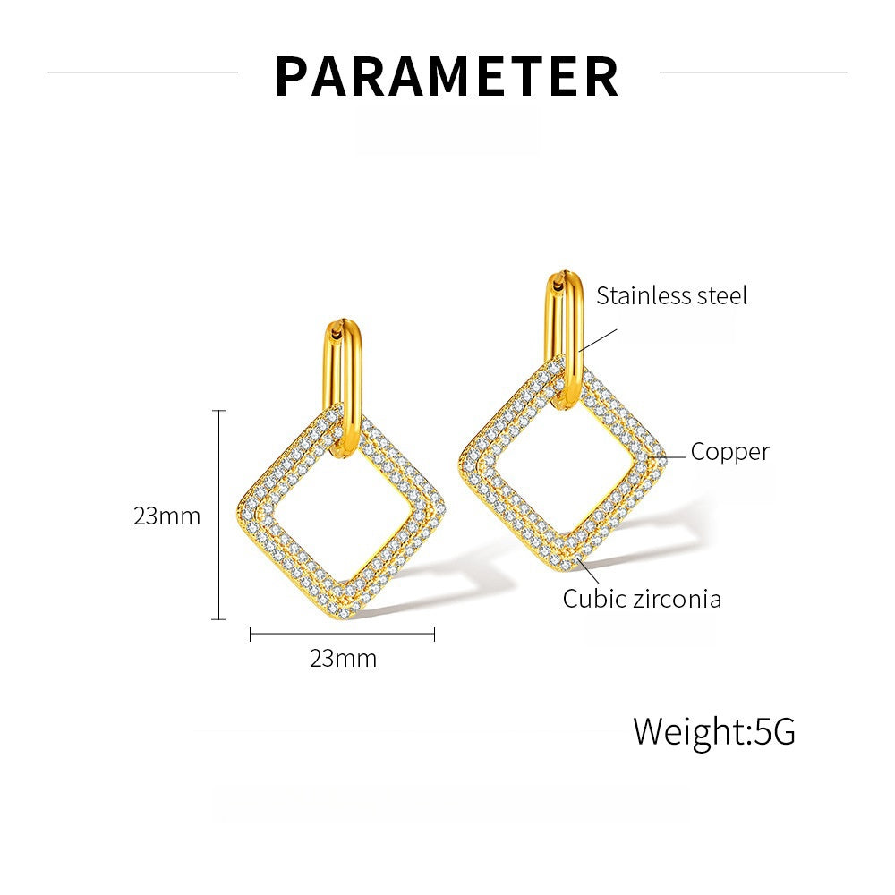 Dainty Heart/Star/Circle/Square Shaped Hoop Earrings As Gift for Girls