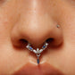 16G Lotus Floral Blossom Clicker Septum Ring