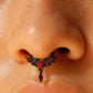 16G Red Gems Wings Dangle Style Septum Ring