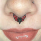 16G Skull Moth Hinged Segment Septum Ring