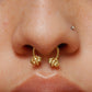 Cute Gold and Silver Bee Horseshoe Septum Ring