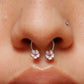 16G Spring Sakura Horseshoe Septum Ring