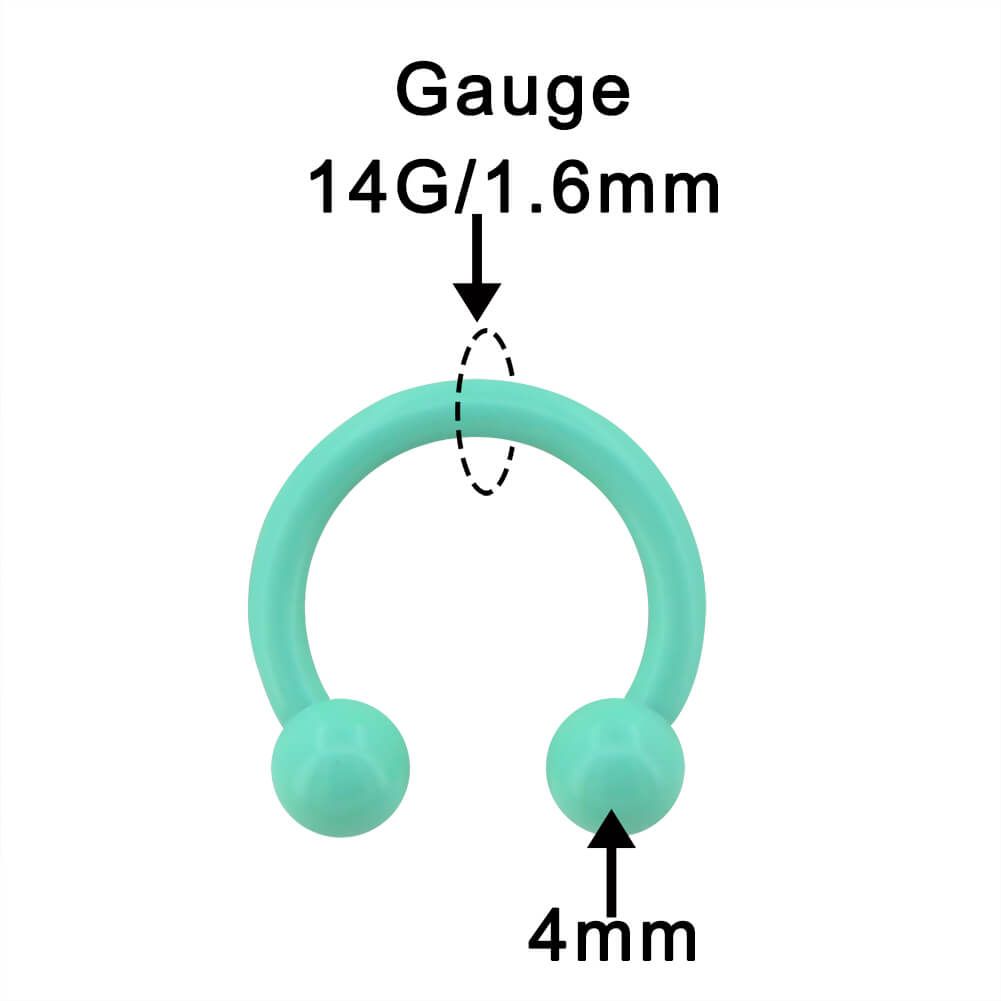 14g septum horseshoe rings