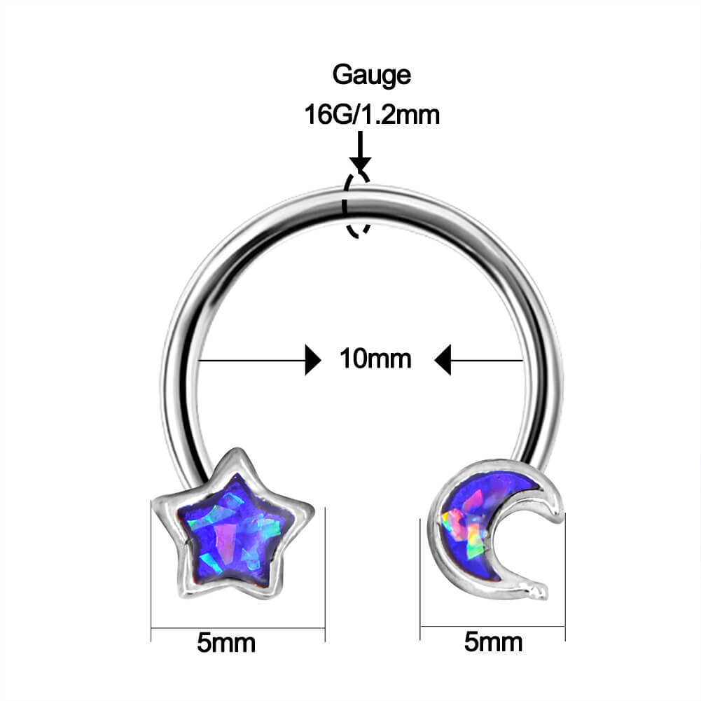 16g 10mm septum ring - OUFER BODY JEWELRY 