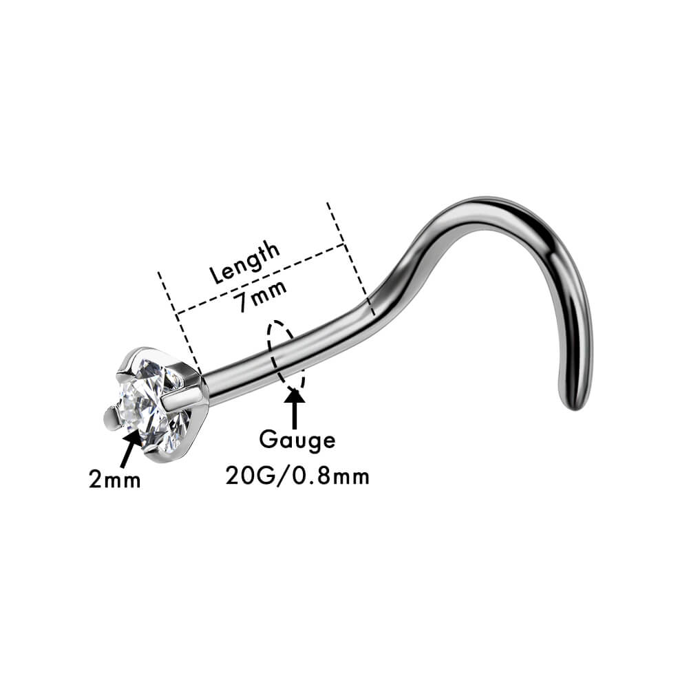 20g 7mm titanium nostril screw