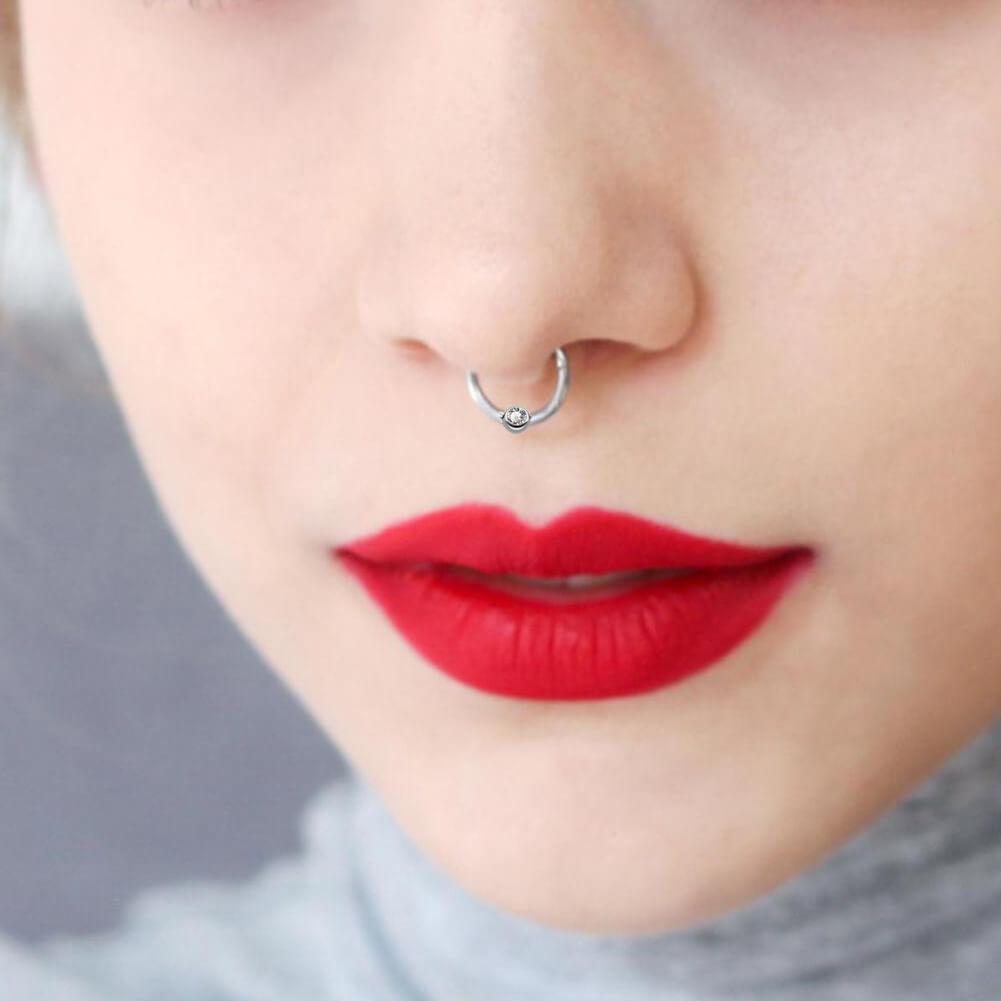 captive bead ring septum piercing 