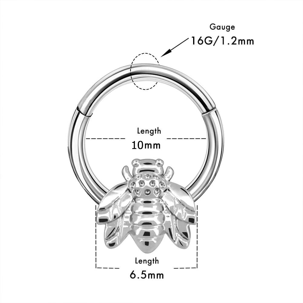 10mm honey bee septum ring