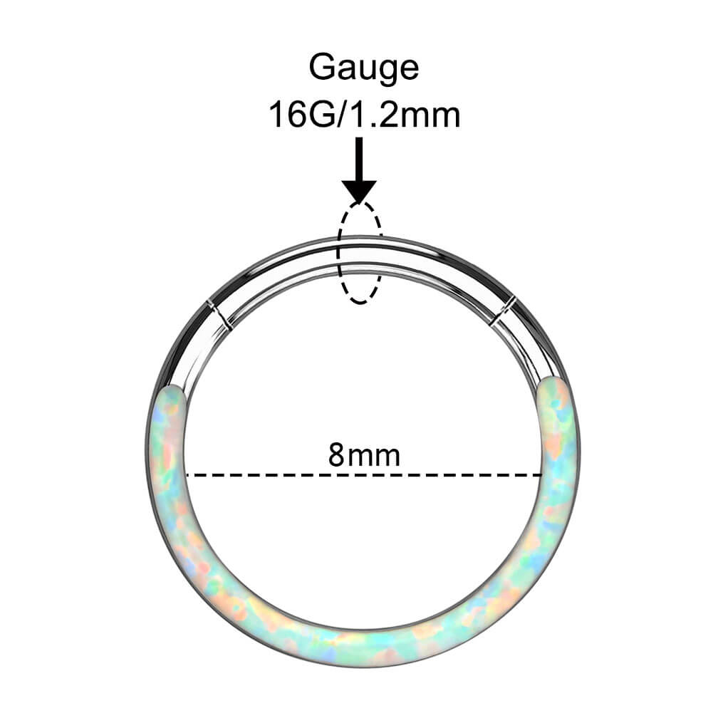 8mm opal daith jewelry