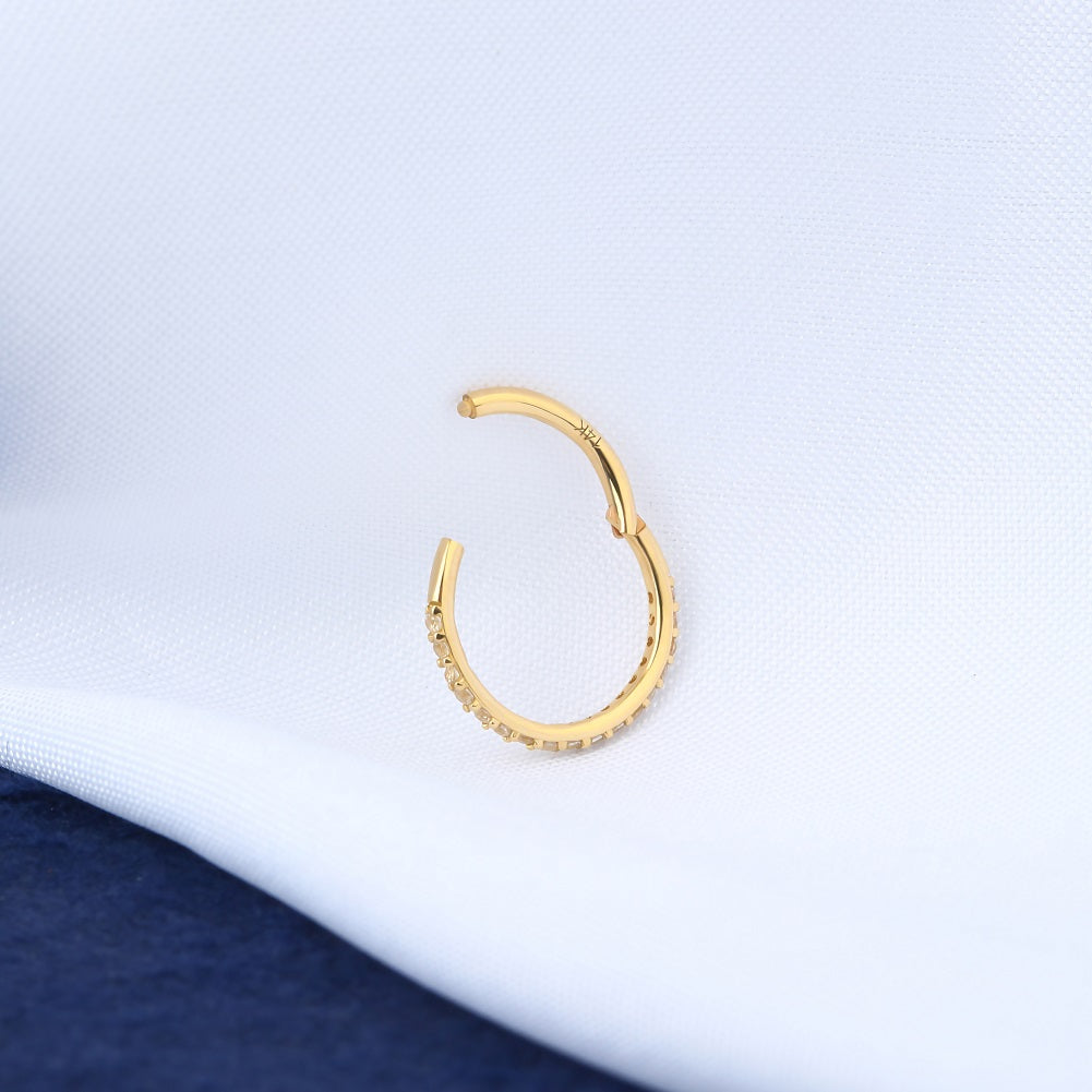 gold conch hoop - OUFER BODY JEWELRY