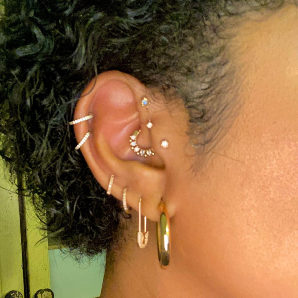 gold daith jewelry - OUFER BODY JEWELRY