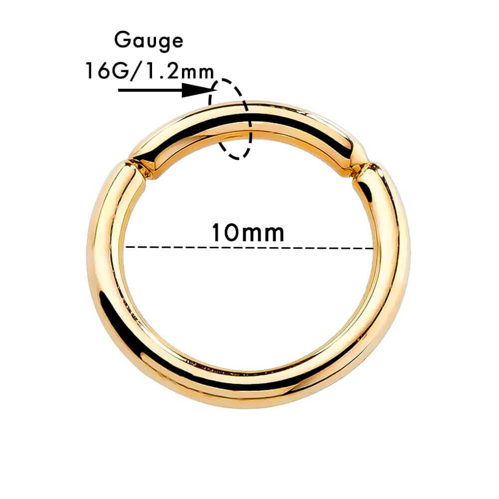 10mm gold cartilage hoop