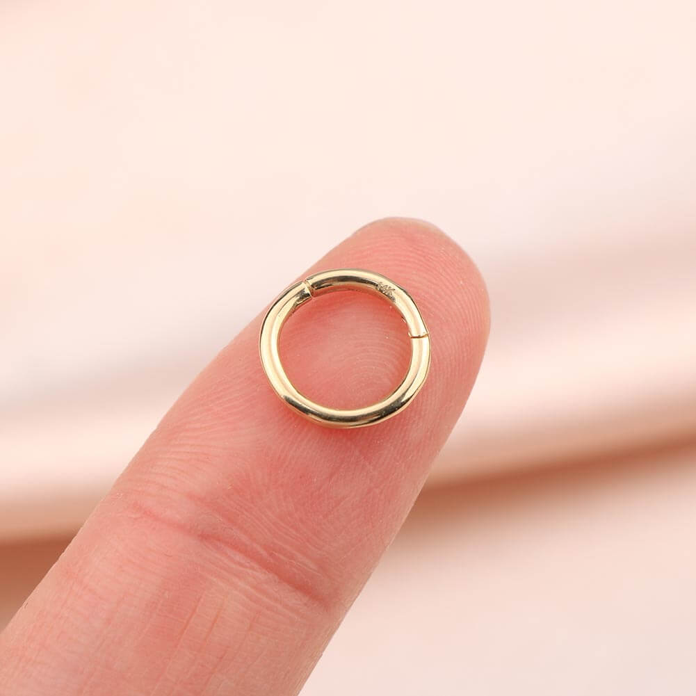 real gold cartilage hoop