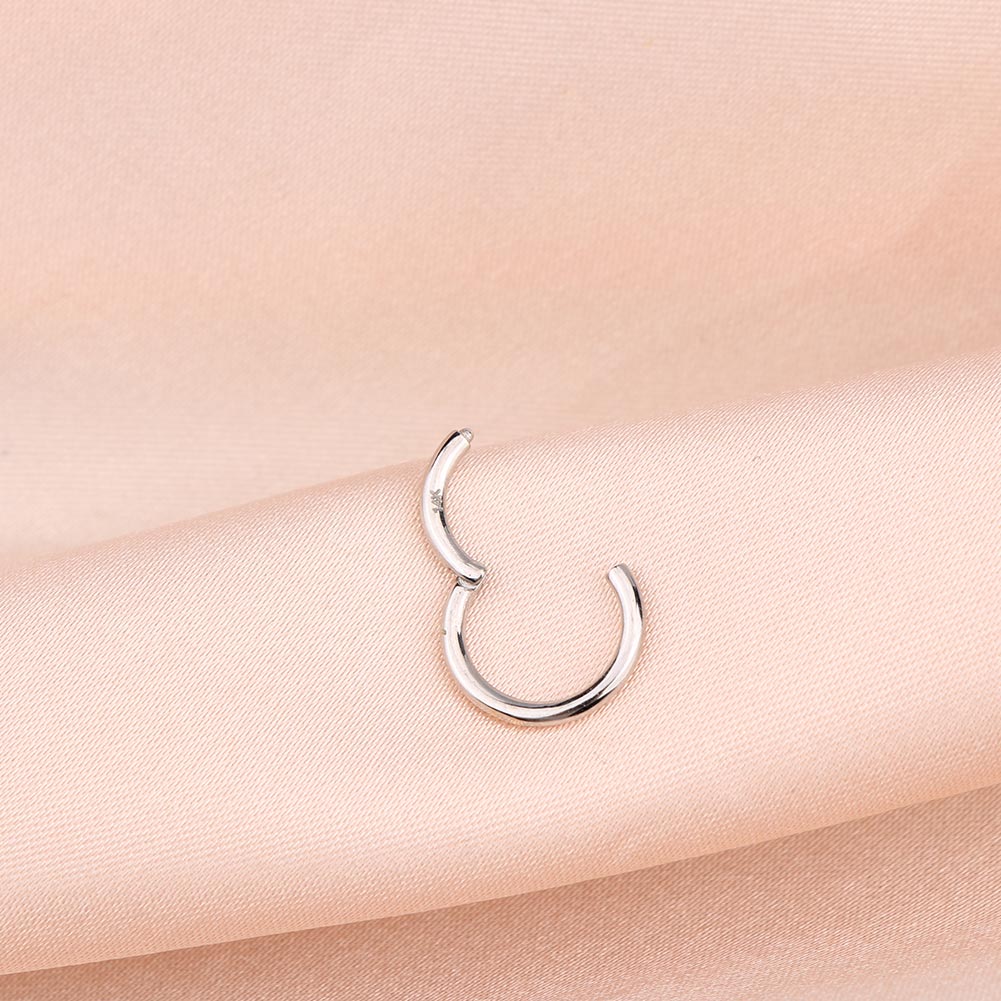 14k white gold cartilage hoop