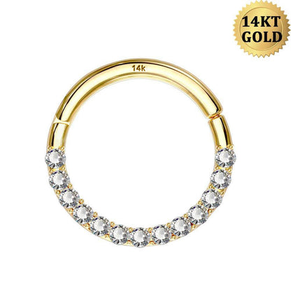 gold septum jewelry - OUFER BODY JEWELRY