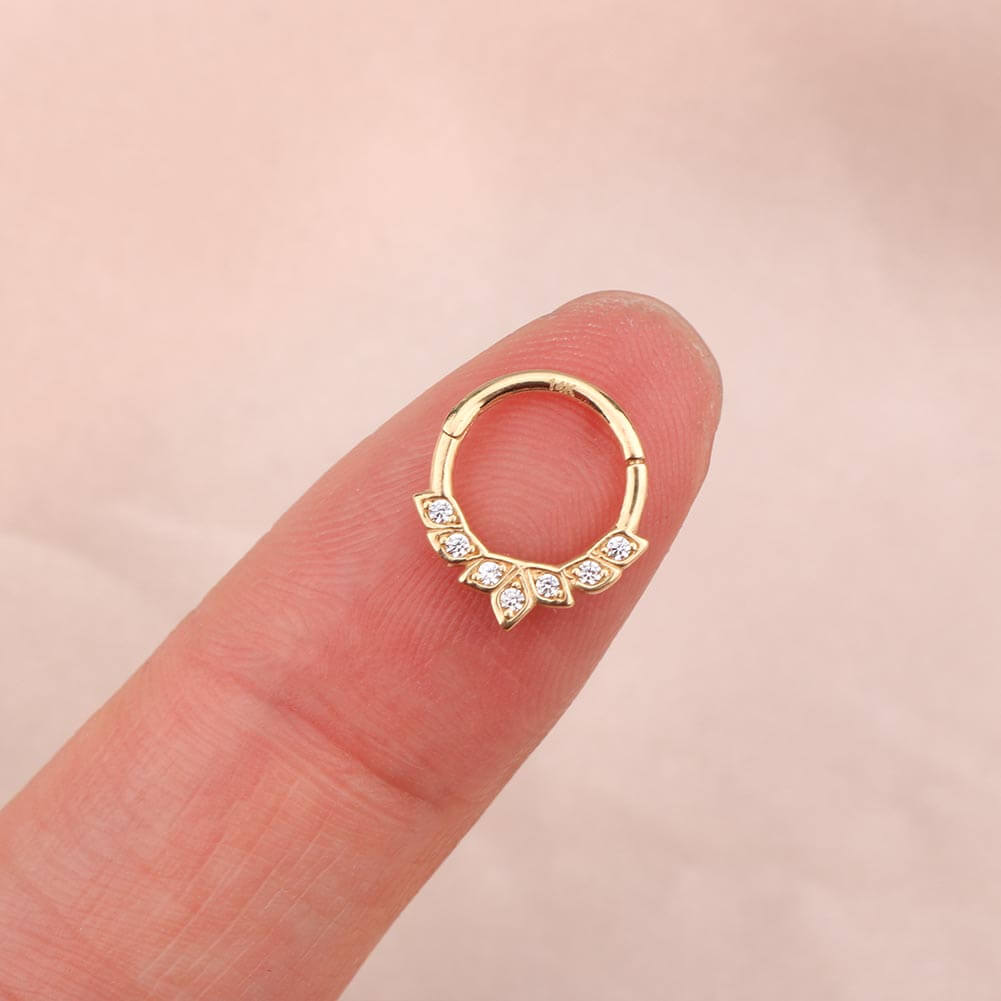 14k gold daith earring- OUFER BODY JEWELRY 