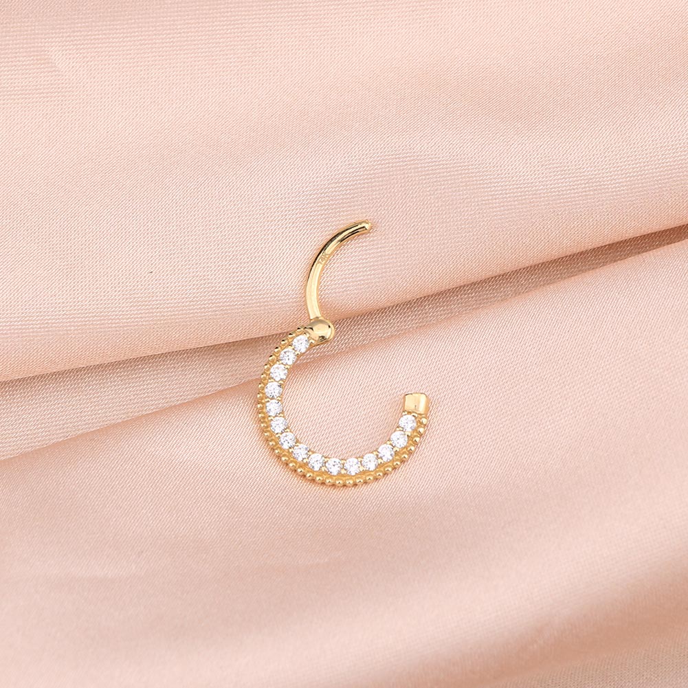 14k gold daith earrings clicker 