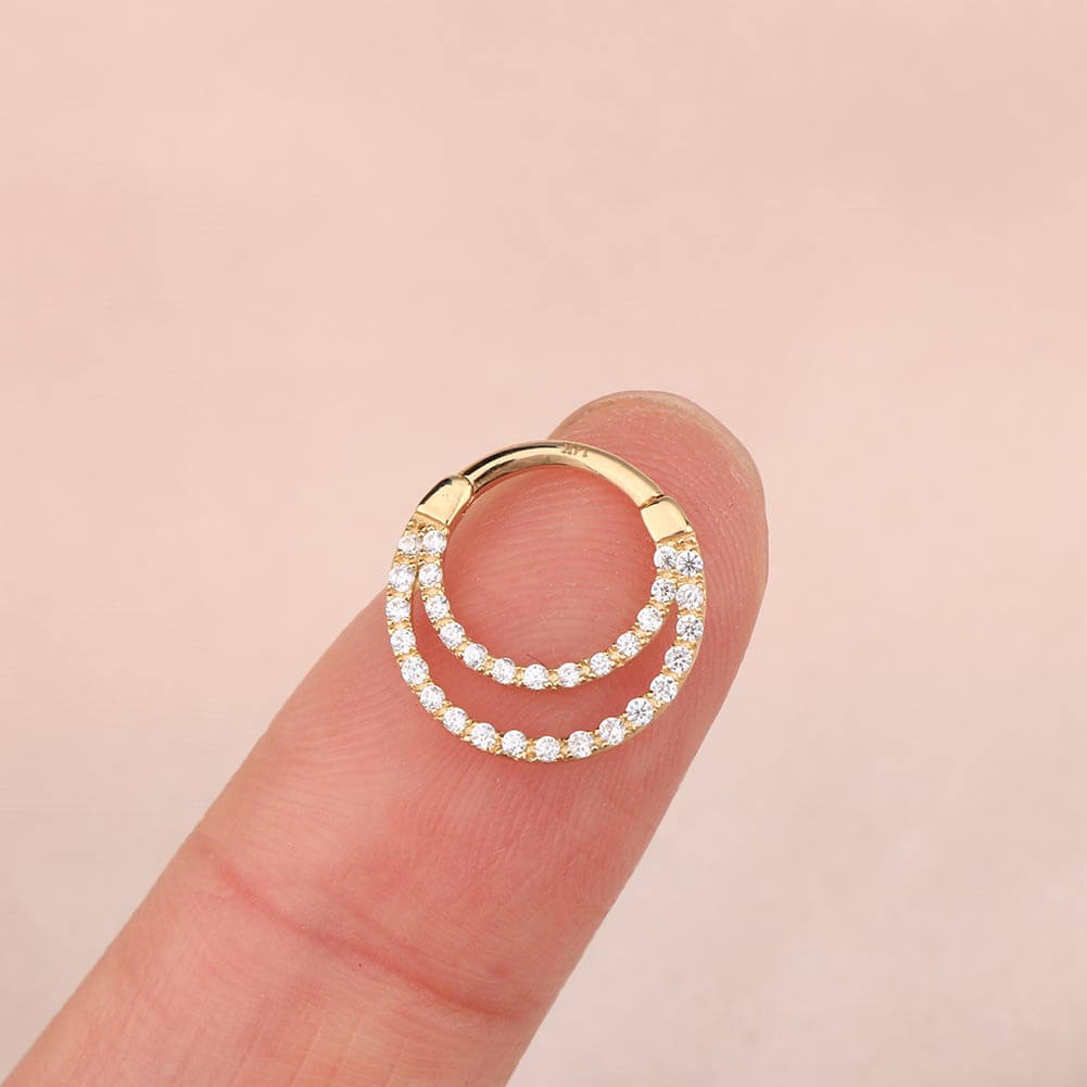 gold septum ring 16g