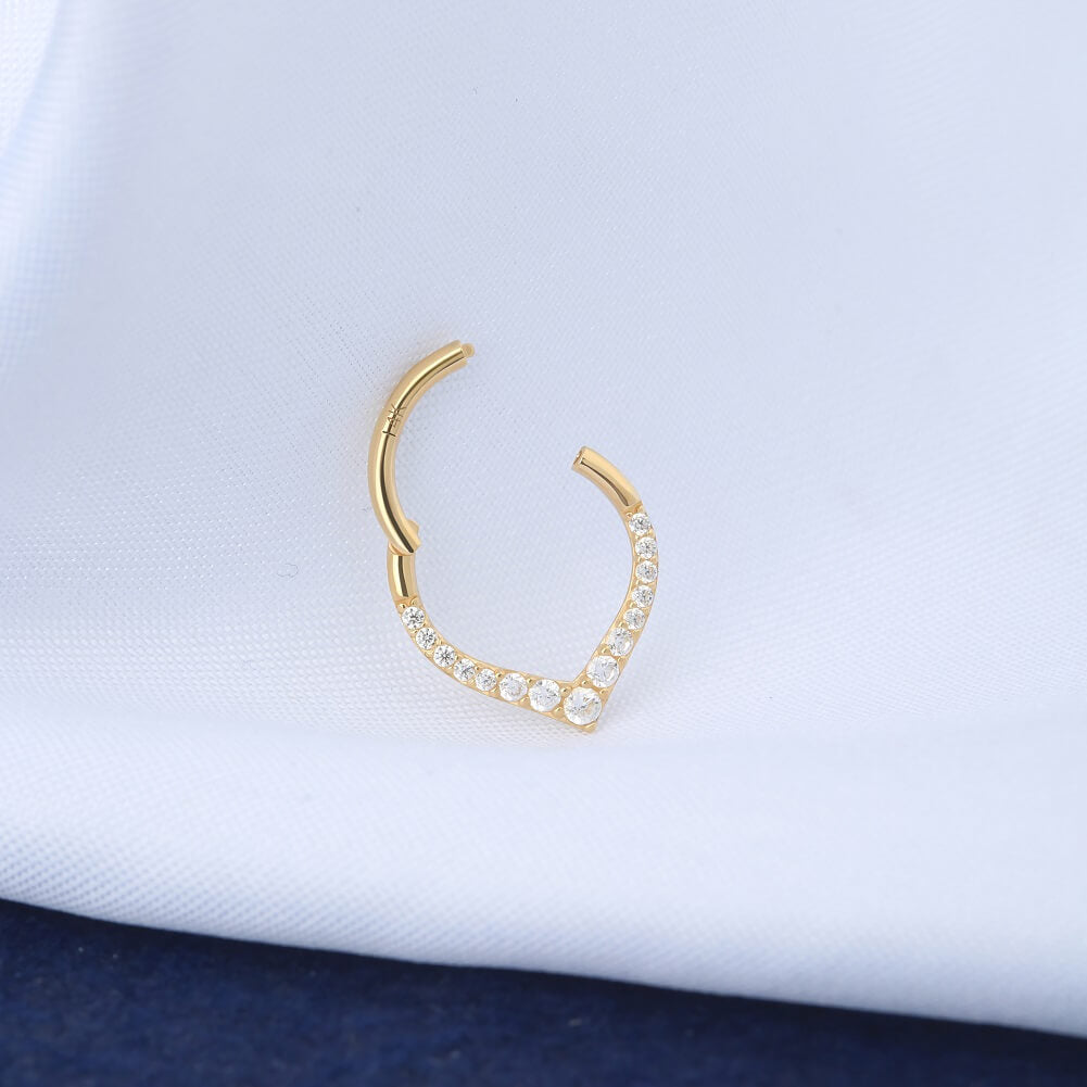 v shaped septum ring - oufer body jewelry