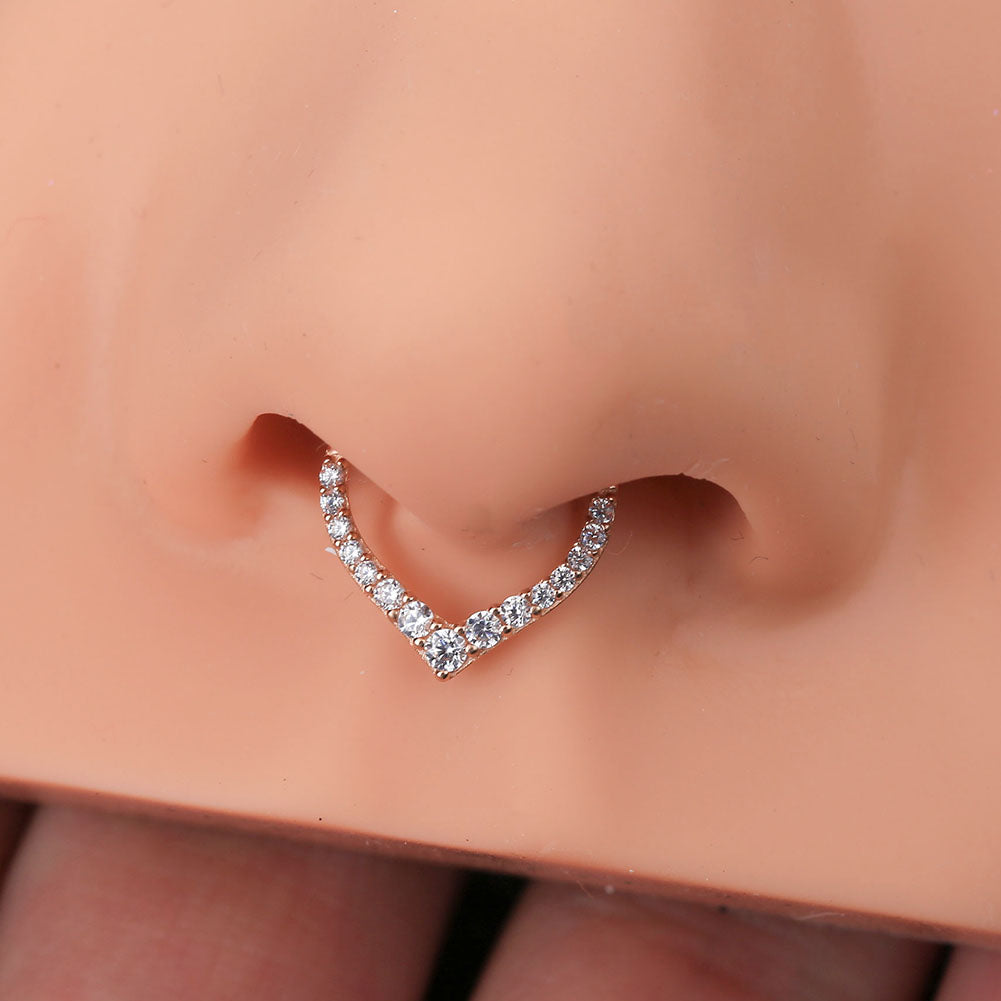 v shape septum ring