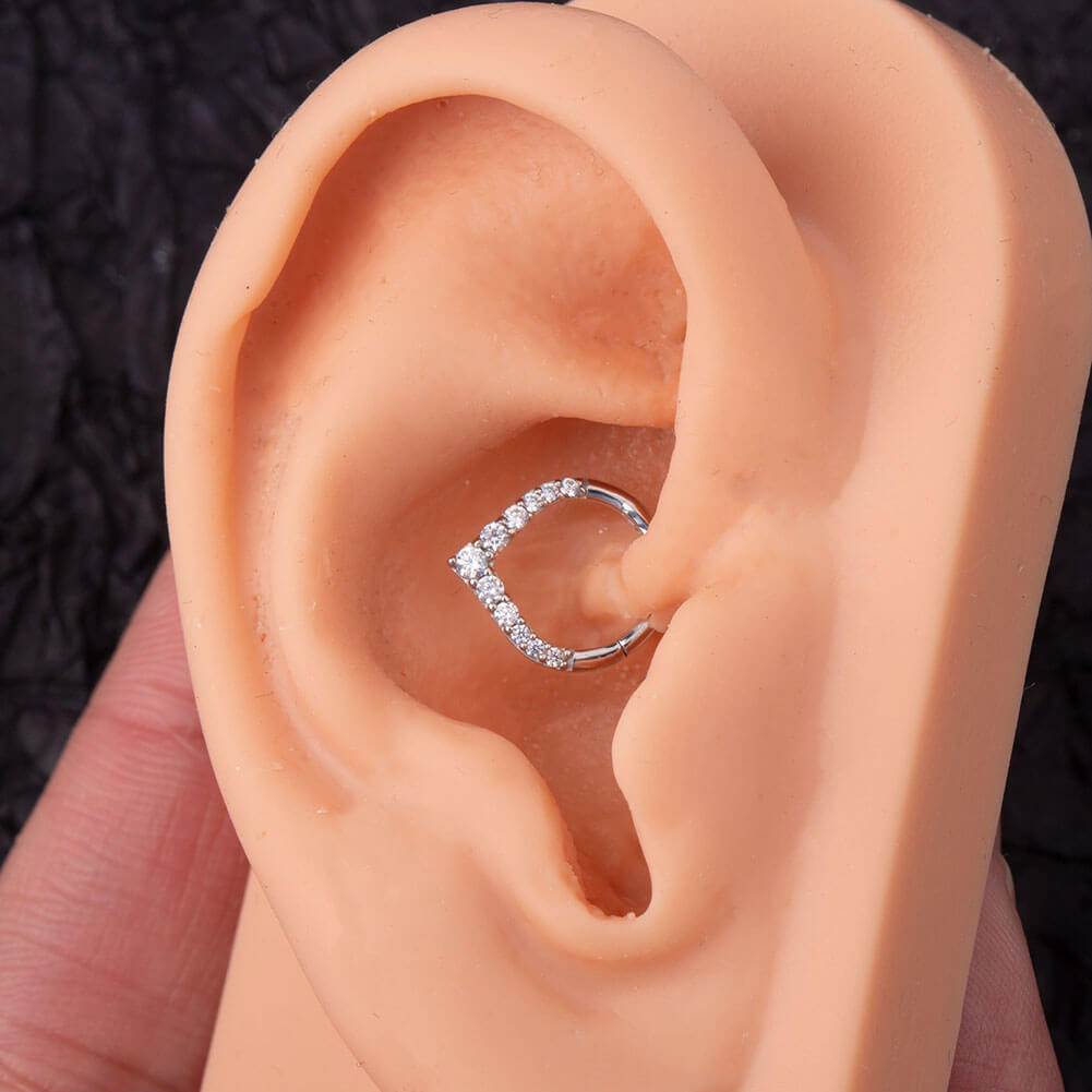 white gold daith earring