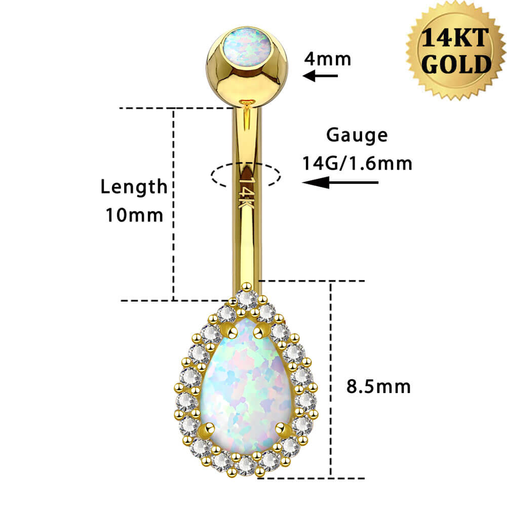 14 gauge belly ring g - OUFER BODY JEWELRY